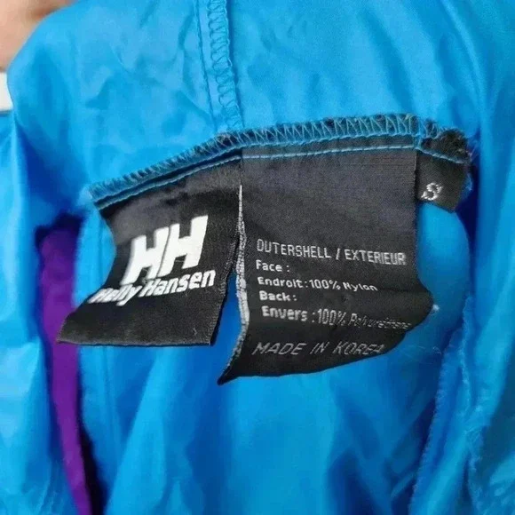 Vintage 90s Helly Hansen Colorblock Windbreaker Track Jacket - S - Picture 10 of 10